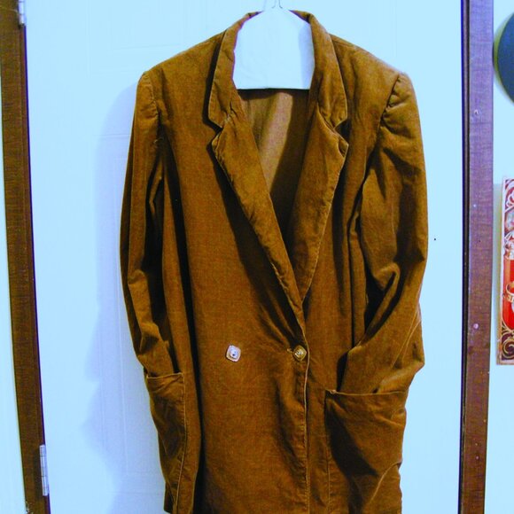 GOLDEN BROWN CORDUROY BLAZER M/L - Picture 2 of 3